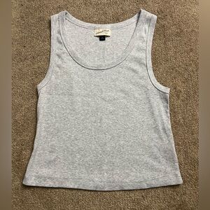 Target Women's Heather Grey Shrunken Rib Tank Top